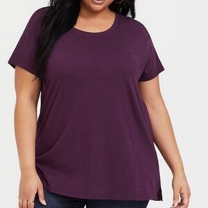 Torrid Premium Purple Boyfriend Tee